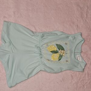 Btween Light Green Romper with Yellow Accents